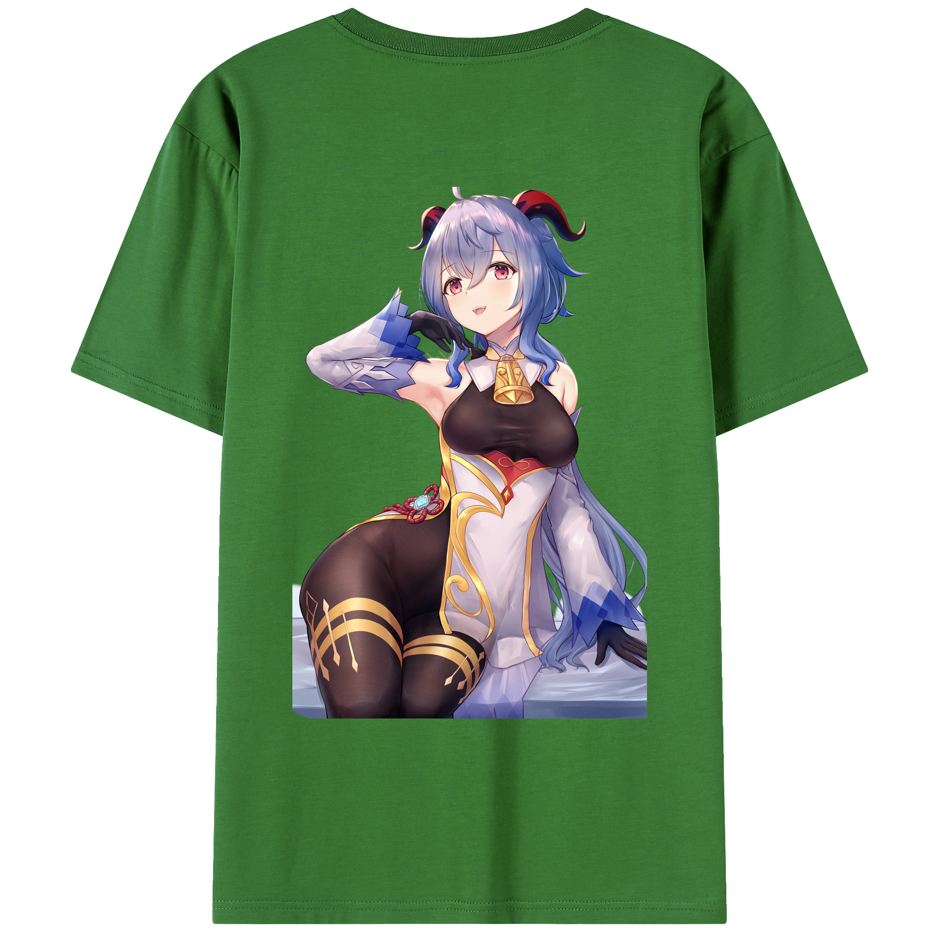 げんし神 甘雨 かんう genshin Ganyu レディース半袖Tシャツ(バックプリント)